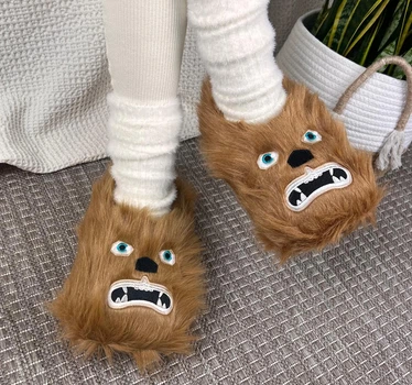 Тапочки Кігурумі іграшки Kigurumi Чубакка Зоряні Війни Плюшеві Чоловічі Коричневий 35-42 (М753216)