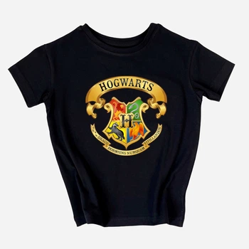 Подростковая футболка для мальчика Спиногрыз Harry Potter Hogwarts №10-00049 158 см Черная (ROZ6501045313)