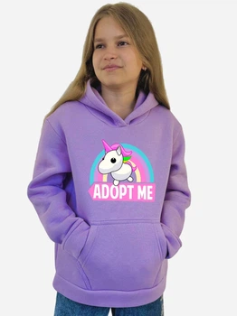 Детское теплое худи для девочки Спиногрыз Adopt me 10-00717 110 см Лиловое (ROZ6501019498)