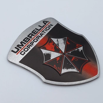Емблема алюмінієва Umbrella щит 5,5*4,8 см (сірий)