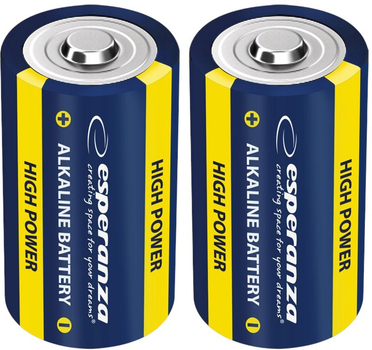 Лужні батарейки Esperanza LR20 D 2 шт (5901299957950)