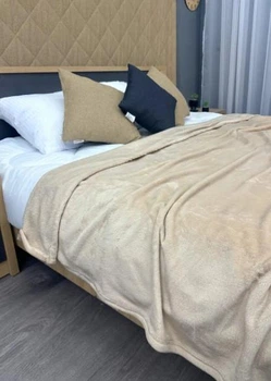 Покрывало велсофт однотонный Decorator WellSoft. Цвет бежевый