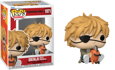 Фигурка Funko Pop Человек бензопила Денджи с Почита Chainsaw Man Dengi with Pochita10 см FP CM DP 1971
