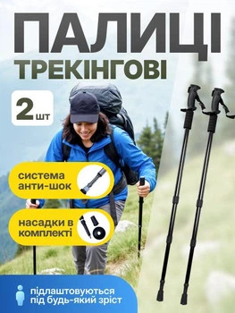 Трекінгові палиці для скандинавської ходьби 2 палиці