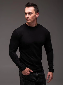 Лонгслив мужской базовый R.A. Long Black чёрный 2249-L