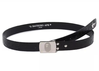 Ремінь Bathing Ape Neon Camo Narrow Leather Belt - Black 001BTK301003M M