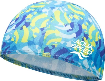 Шапочка для плавання Aqua Speed BABY CAP PRINT 61717 блакитний, жовтий Діт One Size 756-02 One Size