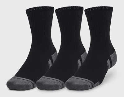 Носки UA Performance Cotton 3p Mid чорний Уні LG 1379530-001 XL