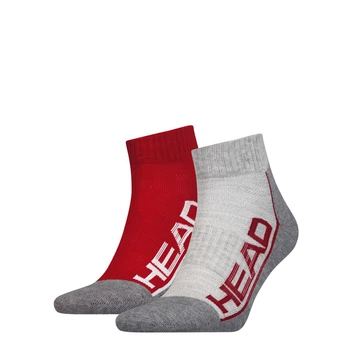 Носки Head PERFORMANCE QUARTER 2PPK UNISEX червоний, сірий Уні 35-38 791019001-070