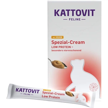 Ласощі Kattovit Cream Renal (Low Protein) for Cats - для котів із захворюванням нирок, з куркою 6х15 г (4000158773111)