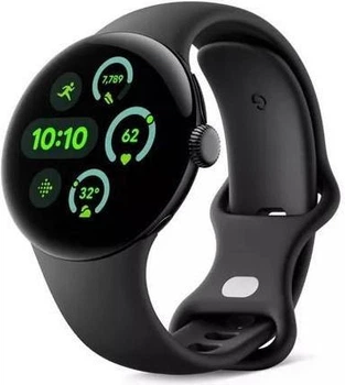Смарт-часы Google Pixel Watch 3 41 mm Wi-Fi Matte Black Aluminum Case/Obsidian Active Band