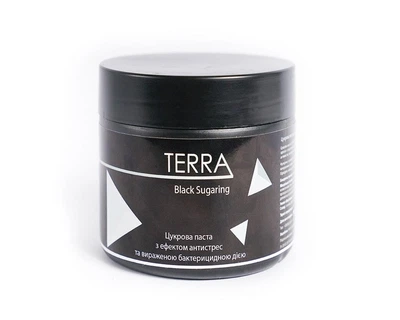 Безкислотна чорна цукрова паста TERRA Black Sugaring №5 (щільна), 400 г