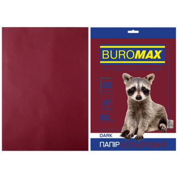 Папір офісний кольоровий A4 80г/м 20л DARK коричнев BUROMAX