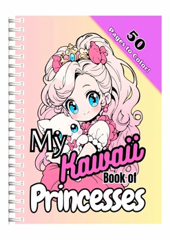 Раскраска «Kawaii princesses / Каваи принцессы» – 50 страниц