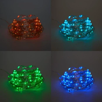 Светодиодная гирлянда-нить, 10 м, 100 л, разноцветный, USB, Bluetooth/пульт управления, IP20 (721237)