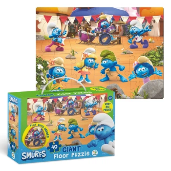 Великий пазл на підлогу DoDo 200619 Smurfs Музика грає, розмір зібраного пазла: 46 × 64 см, в коробці