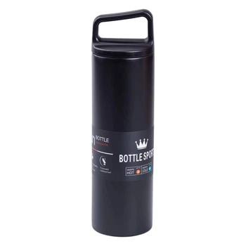 Термос металевий 500 мл Bottle Sport з вакуумною ізоляцією чорний HPGM5009B