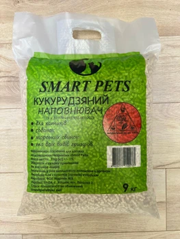 Кукурудзяний наповнювач для тварин Smart Pets 9кг