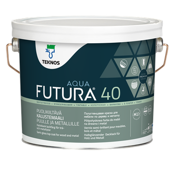 Універсальна водорозчинна фарба для дерева та металу Teknos Futura Aqua 40, 2.7 л