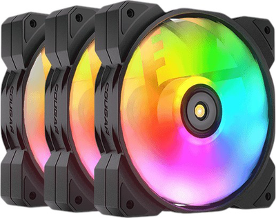 Zestaw 3 wentylatorów Cougar MHP 120 ARGB Black (CGR-CF-MHP12HB3-RGB)