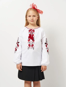 Дитяча вишиванка для дівчинки vishivano4ka 919-2 104-110 біла