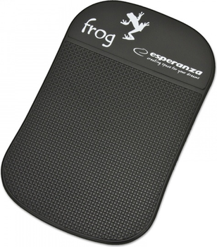 Протиковзкий килимок Esperanza Frog Чорний EF101K (5905784767338)