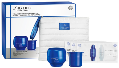 Набір Shiseido Bio-Performance Skin HiForce Cream Case Крем для обличчя 50 мл + Змінний картридж 50 мл + Косметичка 1 шт (3423222136062)