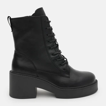 Женские демисезонные берцы кожаные высокие Camalini 0629/4 38 25.3 см Черные (ROZ6501022856)