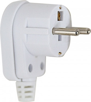 Wtyczka kątowa Esperanza z uziemieniem Biała ELK308W (5901299962299)