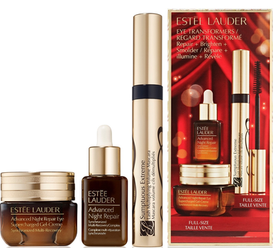 Набір по догляду за обличчям Estee Lauder Advanced Night Repair Сироватка 15 мл + Крем-гель для шкіри навколо очей 15 мл + Туш для вій Чорна 8 мл (887167735262)