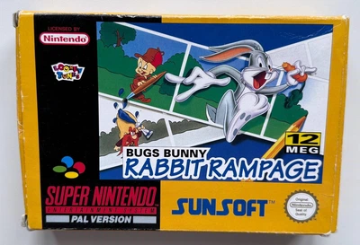 Картридж для Nintendo SNES - Bugs Bunny Rabbit Rampage, английская версия, Б/У