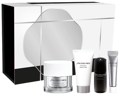 Набір доглядових засобів для чоловіків Shiseido Men Total Revitalizer Cream 50 мл + Face Cleanser 30 мл + Ultimune Power Infusing Serum 10 мл + Total Revitalizer Eye 5 мл (3423222136116)
