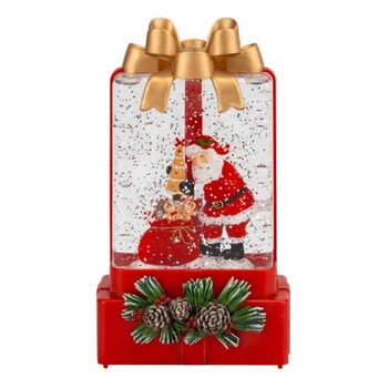Ночник-фонарь новогодний Санта с подсветкой и музыкой 18 см (MX-00009611)