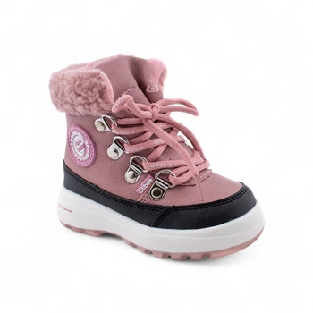 Зимние детские ботинки для девочки Clibee р.21 (H188-pink) Розовые