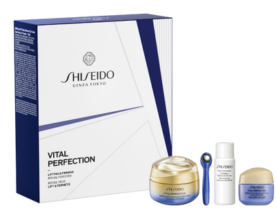 Набір доглядових засобів Shiseido Vital Perfection Uplifting & Firming Крем для шкіри навколо очей 15 мл + Крем для обличчя 15 мл + Сироватка для обличчя 7 мл (3423222137410)