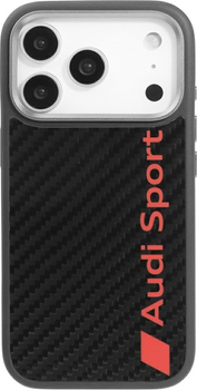 Etui plecki Audi R8 Carbon Fiber MagSafe do Apple iPhone 17 Pro Black (AUS-TPUPCMIP17P-R8/D2-BK)