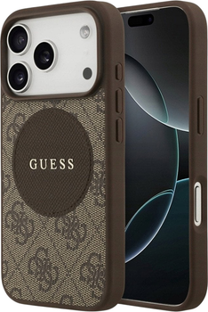 Панель Guess 4G Circle Classic Logo MagSafe для Apple iPhone 17 Pro Brown (3666339490027)