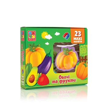 Набор магнитов Vladi Toys "Овощи и фрукты", игра для детей VT3106-28