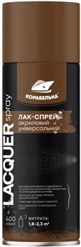 Лак-спрей акриловый универсальный Корабельная Lacquer Spray 400 мл Прозрачный матовый (4823093912731)