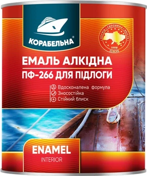 Эмаль алкидная для пола Корабельная ПФ-266 2,8 кг Желто-коричневая (4823093900738)