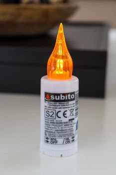 Свеча led mini Subito S2 (50 дней) (Оранжевая)