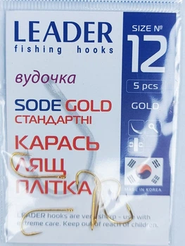 Гачок Leader Sode Gold № 12 (5 hooks)