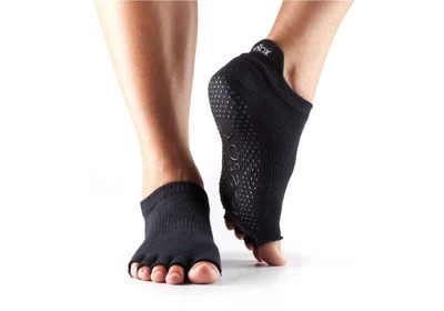Носки для йоги ToeSox Half Toe Low Rise Grip Black S (36-38.5)