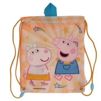 Сумка для обіду із застібкою на шнурку Свинка Пеппа Stor Peppa Pig 25х30 см поліефірної тканини з малюнком