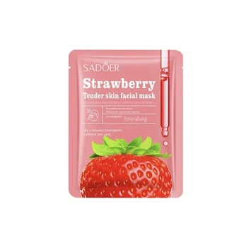 Увлажняющая маска для лица sadoer strawberry hydrating facial mask
