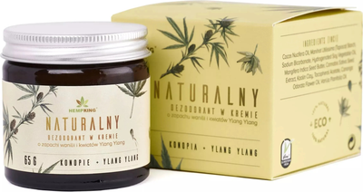 Dezodorant w kremie Hempking Wanilia i Kwiaty Ylang Ylang naturalny 65 g (5903636627120)