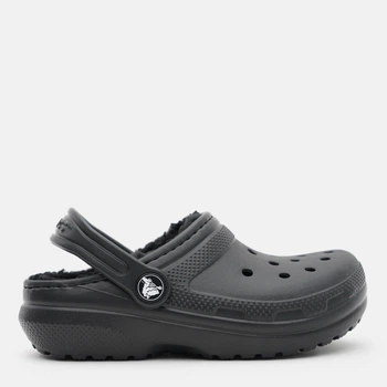 Підліткові крокси-сабо утеплені для хлопчика Crocs Classic Lined Clog K 207010-060 37-38 (J5) Black/Black (191448702271)