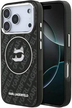 Etui Karl Lagerfeld IML Choupette Head MagSafe do Apple iPhone 17 Pro Black (3666339499556)
