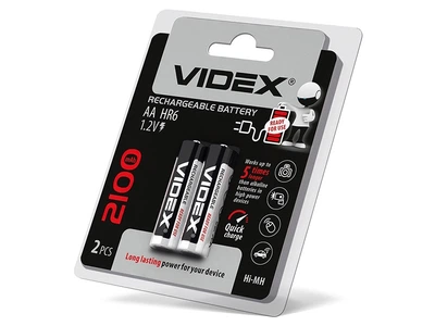 Акумулятор Videx HR6 / AA Ni-MH 2100mAh double blister 2 шт