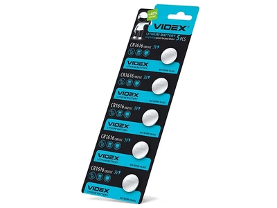 Батарейка литиевая Videx CR1616 blister card 5 шт